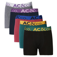 AC&Co / Altınyıldız Classics Men's Multicolored Cotton Stretchy Seamless, 5-Pack Boxer.