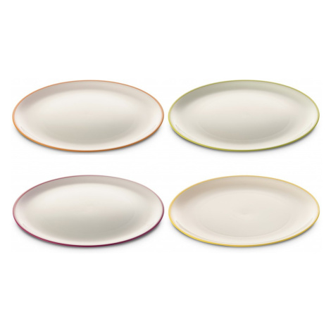 Sada talířů Omada SANALIVING DinnerPlate Set 4x Plate 24xh2cm Barva: bílá