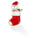 Éternelle Vánoční brož se zirkony Calcetin - vánoční ponožka B2093 Barevná/více barev