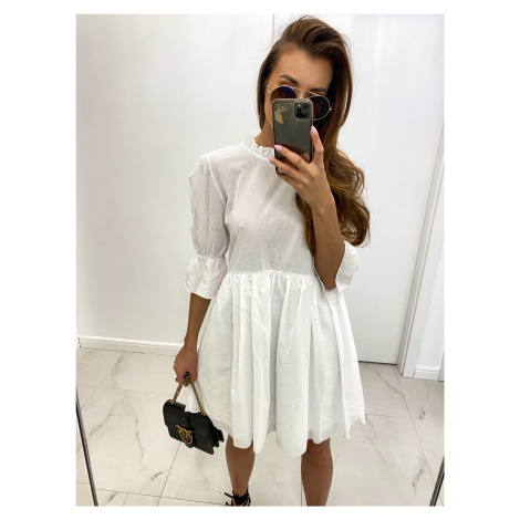 Bavlněné šaty Ilia bílé