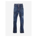 Tmavě modré pánské straight fit džíny s vyšisovaným efektem DSQUARED2