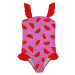 Dívčí jednodílné plavky Noviti s melouny KD005 Růžová