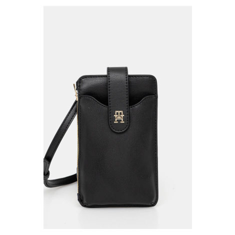 Peněženka Tommy Hilfiger dámská, černá barva, AW0AW17751