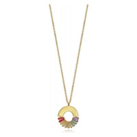 Viceroy Pozlacený náhrdelník se třpytivým kruhovým přívěskem 15109C000-36
