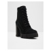 Černé dámské kožené zimní kotníkové boty ALDO Rebel2.0