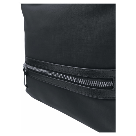 Velká černá kabelka a batoh 2v1 s texturou Tapple