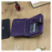 Osobitá dámská kožená peněženka se zápinkou Elulu, fialová