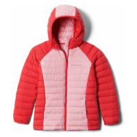 Columbia Powder Lite™ Girls Hooded Jacket 1802931658 - red lily/pink orchid