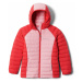 Columbia Powder Lite™ Girls Hooded Jacket 1802931658 - red lily/pink orchid