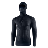 Moto thermo triko s kuklou Rebelhorn Therm II 2in1 Long Sleeve černo-šedá