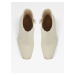 Krémové dámské kotníkové boty na podpatku ALDO Audrella