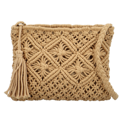 Módní dámská pletená crossbody kabelka Afrodita, béžová MaxFly