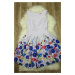 Dámské společenské šaty bez rukávů se model 15042960 sukní a páskem bílé Bílá / 40 - BICOTONE
