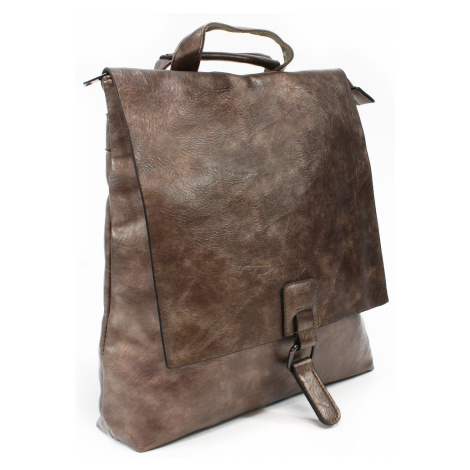 Bronzový městský klopnový batoh/kabelka Jalen Tung Enterprise