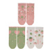 Sterntaler Dětské ponožky 3-Pack Flowers Pale Pink