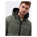 Khaki pánská zimní bunda Ombre Clothing C533