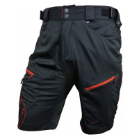 HAVEN Cyklistické kalhoty krátké bez laclu - NAVAHO SLIMFIT - červená/černá