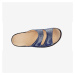 Blancheporte Kožené pantofle na suchý zip námořnická modrá