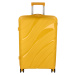 Cestovní plastový kufr Voyex velikosti M, žlutý