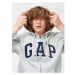 GAP LOGO FLEECE ZIP Pánská mikina, šedá, velikost