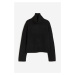H & M - Oversized svetr's rolákem - černá