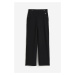 H & M - Široké žerzejové kalhoty - černá