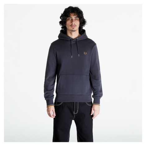 FRED PERRY Tipped Hooded Sweatshirt Anchgrey/ Dkcaram
