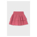 Dětská bavlněná sukně Mayoral růžová barva, mini