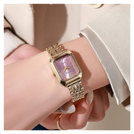 Dámské čtvercové hodinky – elegantní kovový ciferník