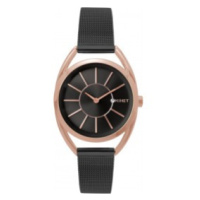 MINET Rose gold dámské hodinky ICON BLACK MESH MWL5096