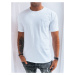 Pánské jednobarevné tričko bílé Dstreet