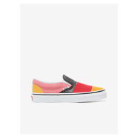 Červeno-růžové dámské vzorované slip on tenisky Vans