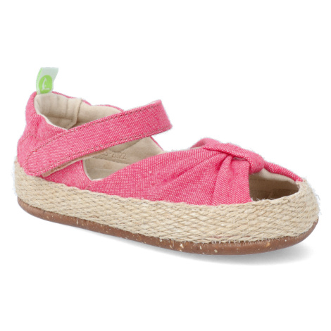 Barefoot sandálky Tip Toey Joey - Coasty Green melancia canvas růžové vegan