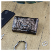 Extravagantní dámská kožená peněženka Rokolo, šedá