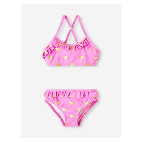 Růžové holčičí vzorované plavky name it Zuma - Holky