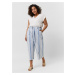 Světle modré pruhované culottes VERO MODA CURVE Akela