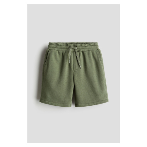 H & M - Teplákové šortky carpenter - zelená H&M