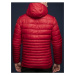 Červená pánská prošívaná zimní bunda s kapucí LOAP
