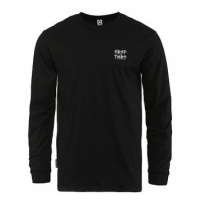 HORSEFEATHERS Triko Handwritten LS atrip - black BLACK