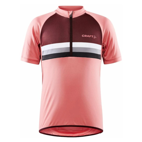 Dětský cyklistický dres Craft Keep WARM Bike Junior růžový