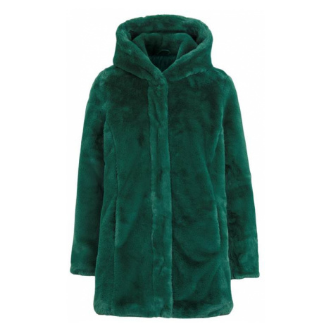 Kabát z imitace kožešiny s kapucí