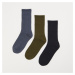 Sinsay - Sada 3 párů ponožek z žebrovaného úpletu - Fialová