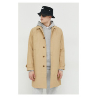 Kabát Abercrombie & Fitch pánský, béžová barva, přechodný