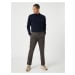 Koton Basic Pleated Trousers with Button Detail and Pockets