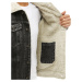 Riflová bunda pánská s kožešinou denim s odřeninami
