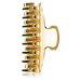 Janeke Hair-Clip Gold skřipec do vlasů 9,5x3,5 cm 1 ks