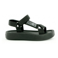 Sandále mm6 logo tape platform sandals černá