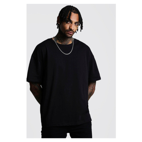 XHAN Black Basic Loose Fit Oversized T-shirt