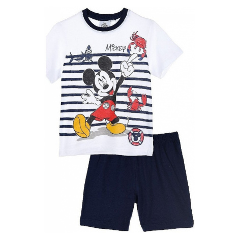 Mickey mouse modro-bílé chlapecké pyžamo