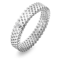 Hot Diamonds Luxusní stříbrný prsten s diamantem Quest Filigree DR222
